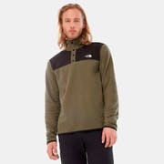 Tka Glacier Snap-Neck Fleece Pullover - Taupe Green/Tnf Black
